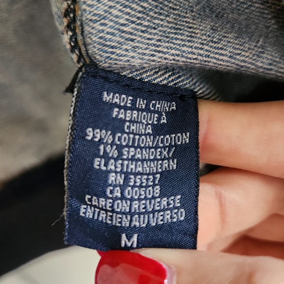 Marithe Francois Girbaud Bomber Denim Jacket Cropped Y2K Size M - Picture 10 of 14